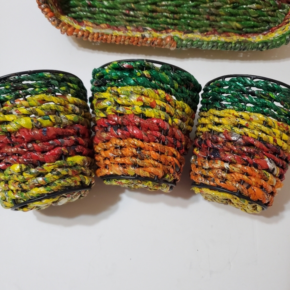 Recycled Bag Planters Handmeade in India from Recycled Bags Multi-colored - Picture 8 of 15